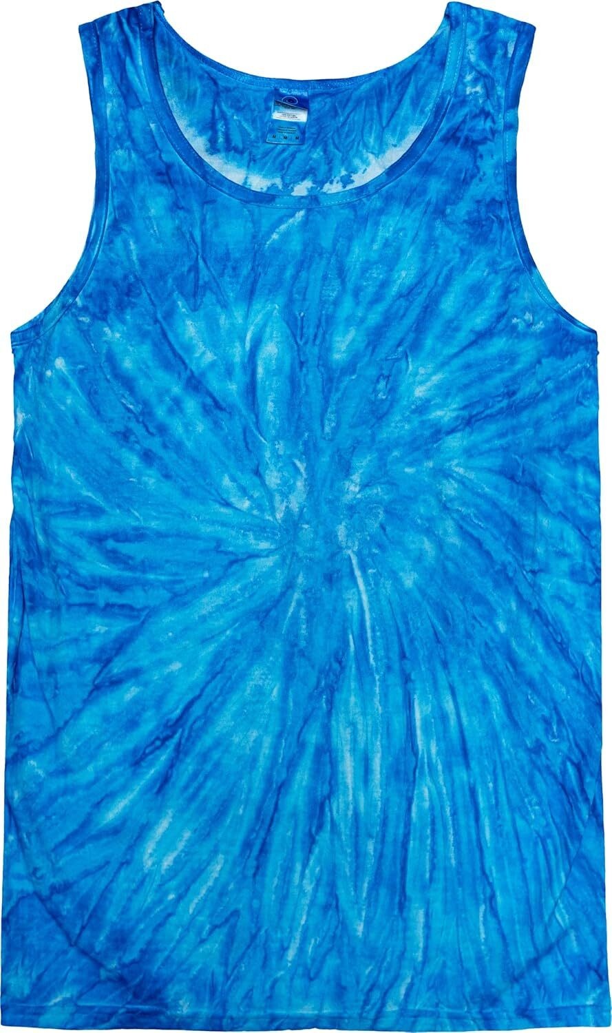 Unisex Tie Dye Tank Top Sleeveless 100% Cotton Summer Beach Shirt Hand Dyed gallery