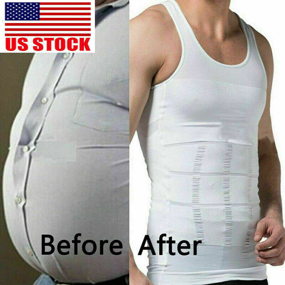 Shaper Men's Body Shaper Toning T-Shirt Ultra Durable Vest Compression Underwear gallery