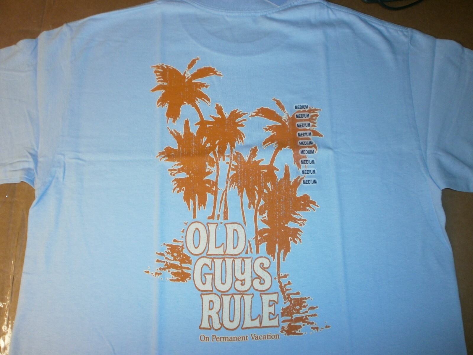 OLD GUYS RULE " ON PERMANENT VACATION " PALM SURF T-SHIRT SIZE M,L,XL,2X gallery