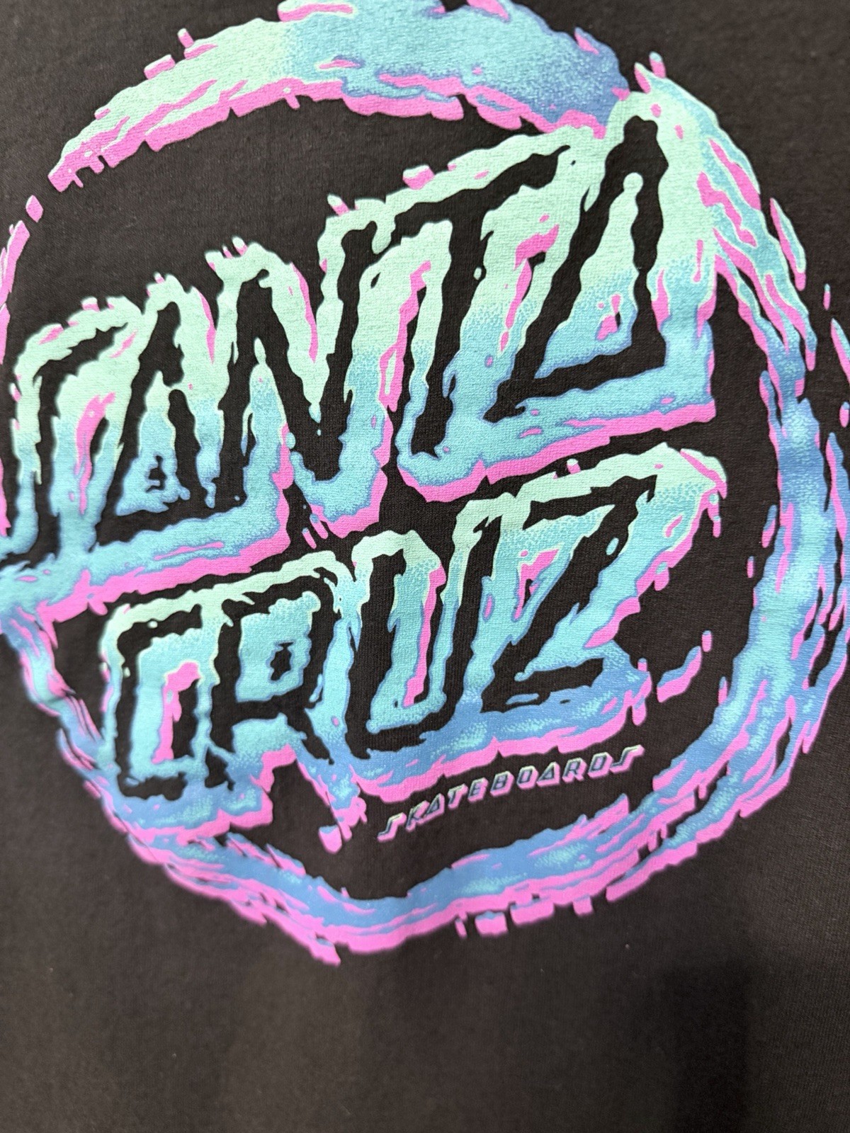 Vtg Santa Cruz Skateboards Shirt L Big Graphic Skate Preowned gallery