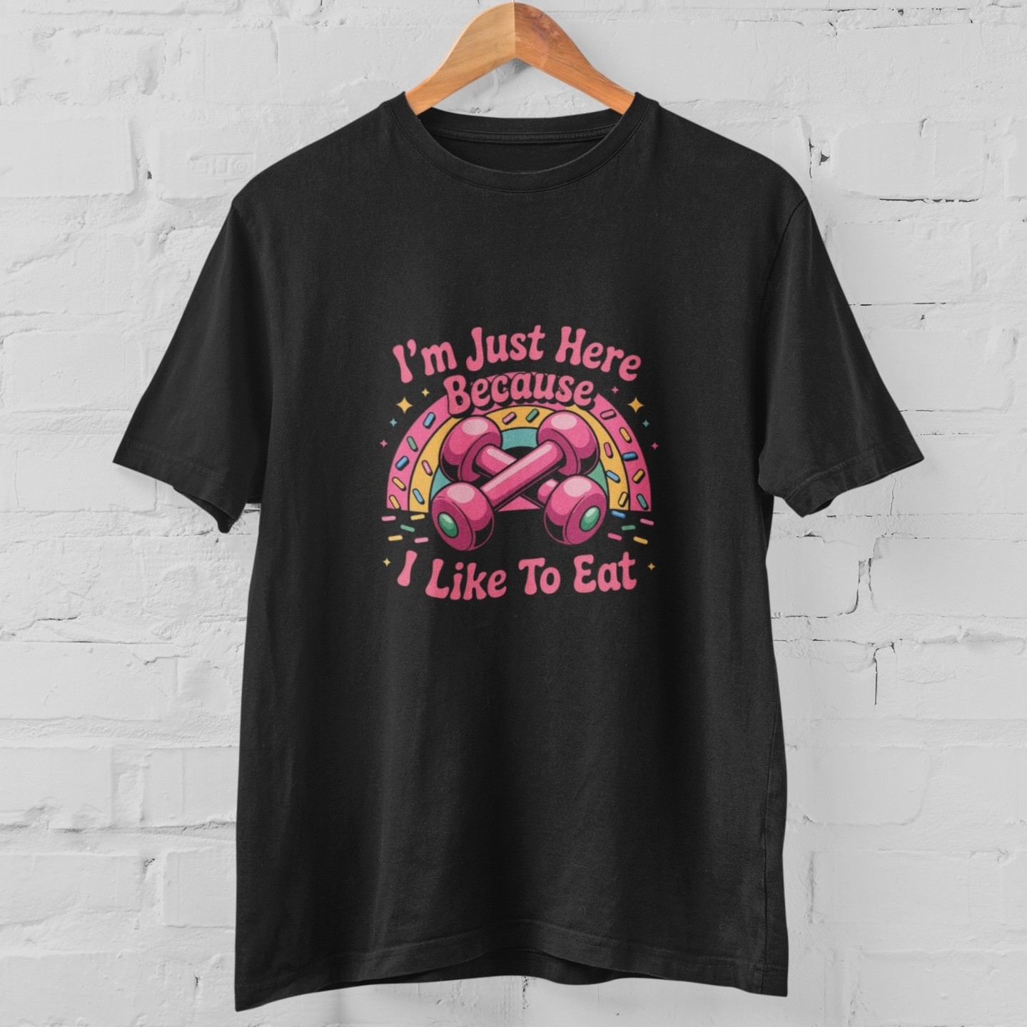 Funny Workout Shirt Gym Lover Tee Foodie Humor I Like To Eat Graphic T-Shirt gallery