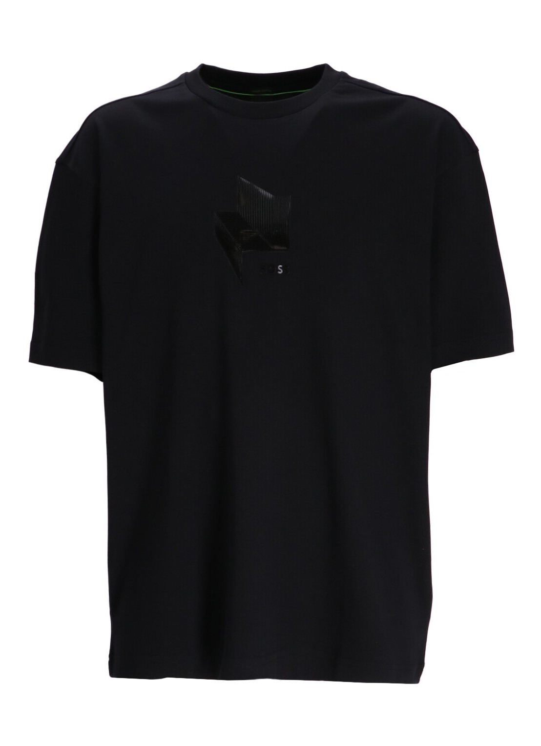 Hugo Boss Mens Mirror 1 Black Short Sleeve Crew Neck Cotton Tee Shirt New