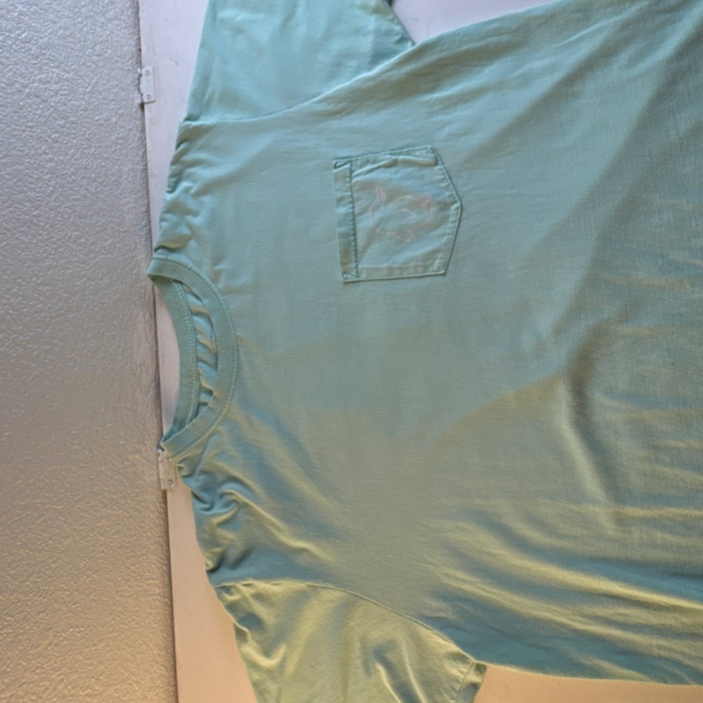 (1012) Thirty-A Threads Men’s Light Blue Crew Neck Dolphin Pocket T-Shirt L