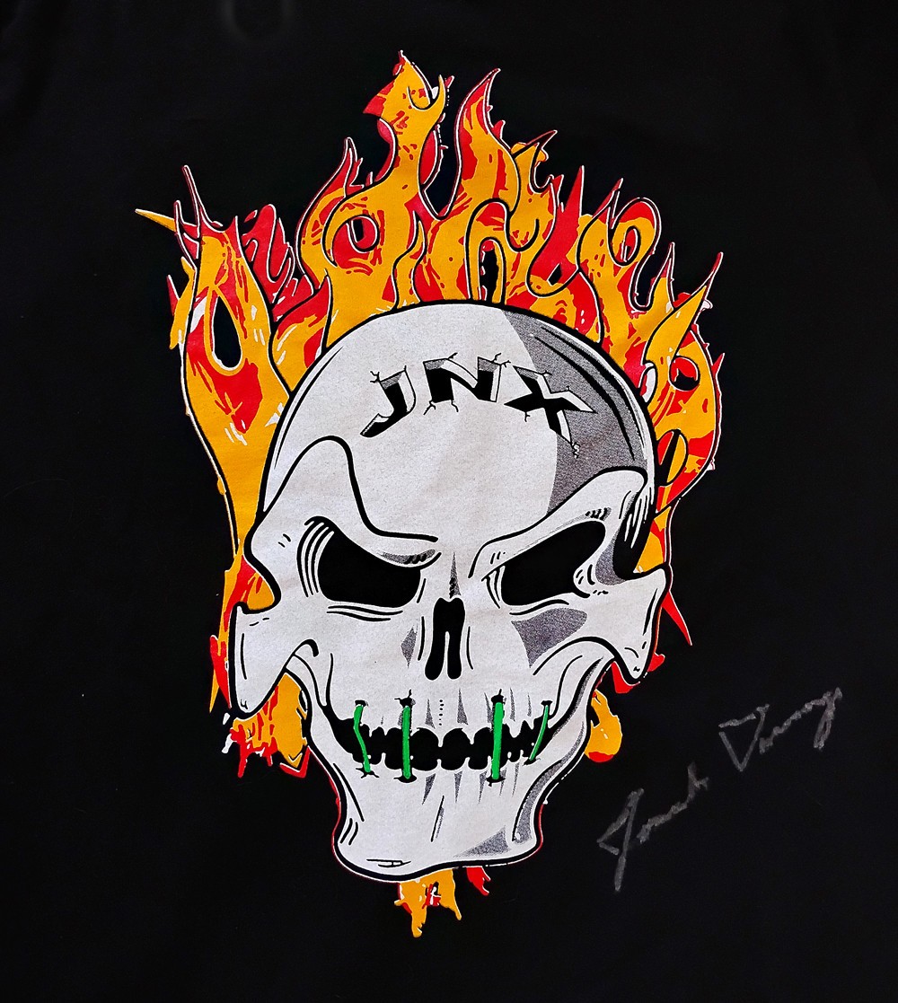 Flamehead Graphic T-Shirt Black Mens Medium Skater Streetwear SIGNED gallery
