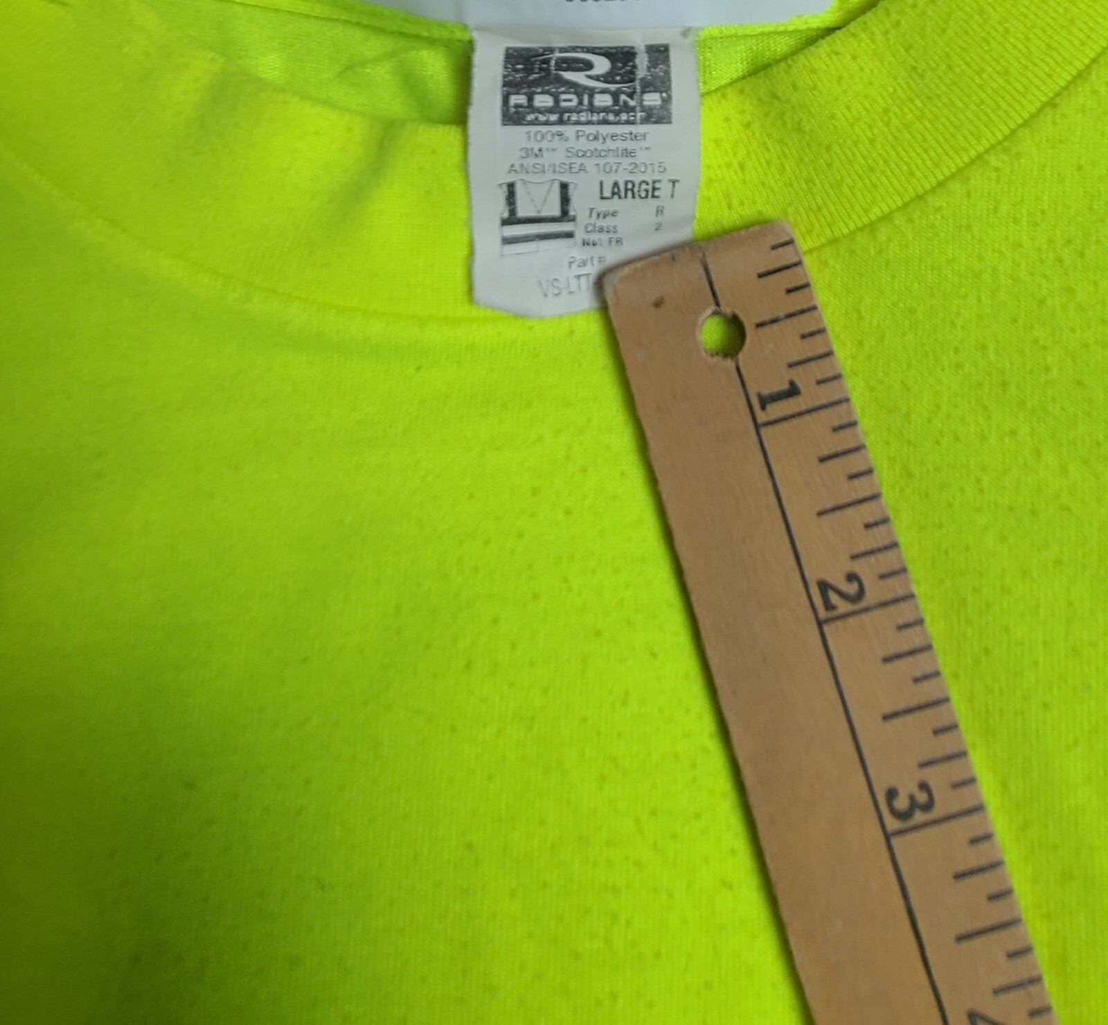 Industrial Grade Large-Tall Yellow High Vis T Shirt. Type R Class 2 gallery