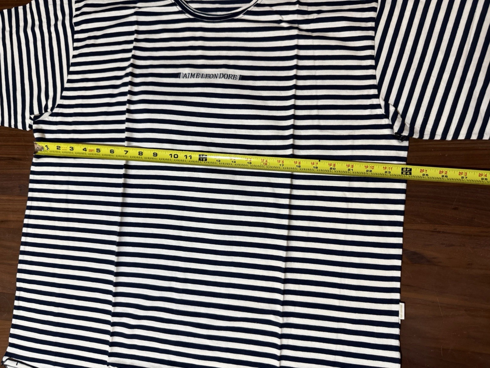 Aime Leon Dore ALD Striped Tee Beach T-Shirt SS25 Queens Navy Blaze Mens Size XL gallery