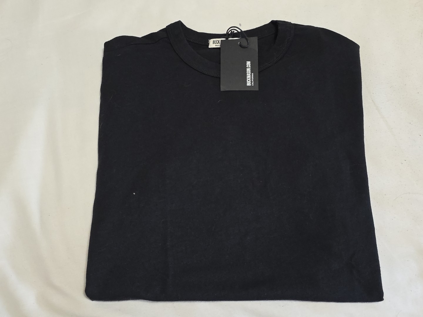 NEW Buck Mason Black Slub Modern Classic Essential Short Sleeve Tshirt Medium
