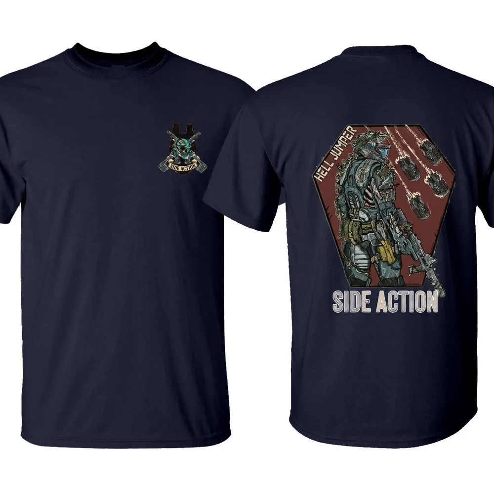 Hell Jumper Space Marksman Patriotic Military Veteran Graphic Unisex Tee