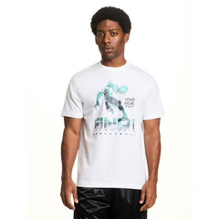 AND1 Men’s “Make It Count” Graphic T-Shirt, White Size 2XL