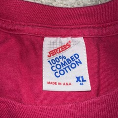 VTG Jerzees 100% Combed Cotton Custom “ Mirage” Embroidery Pink T-Shirt Sz XL