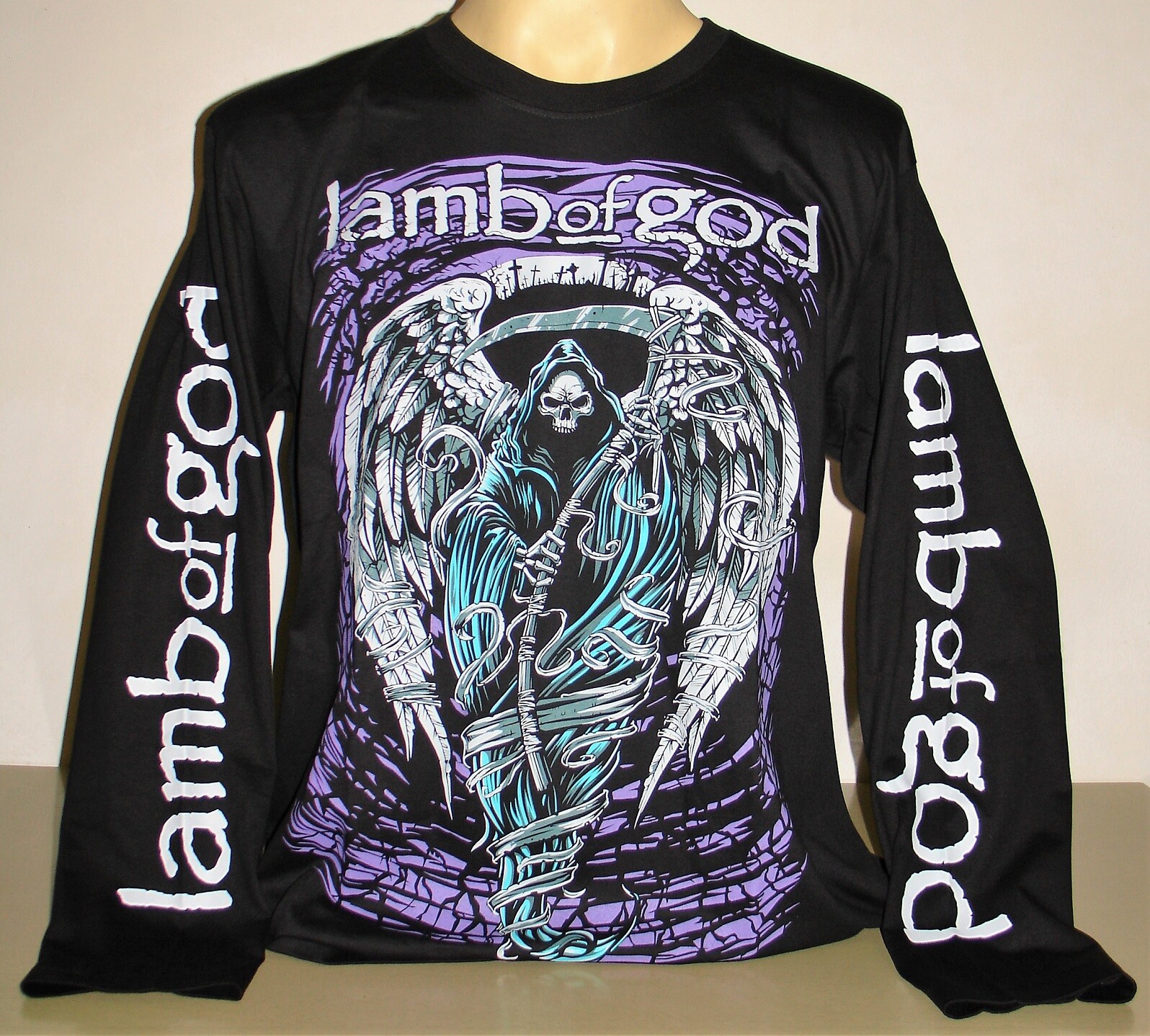 Lamb Of God Reaper Long Sleeve T-Shirt Size S M L XL 2XL 3XL Metal Band XXL XXXL gallery