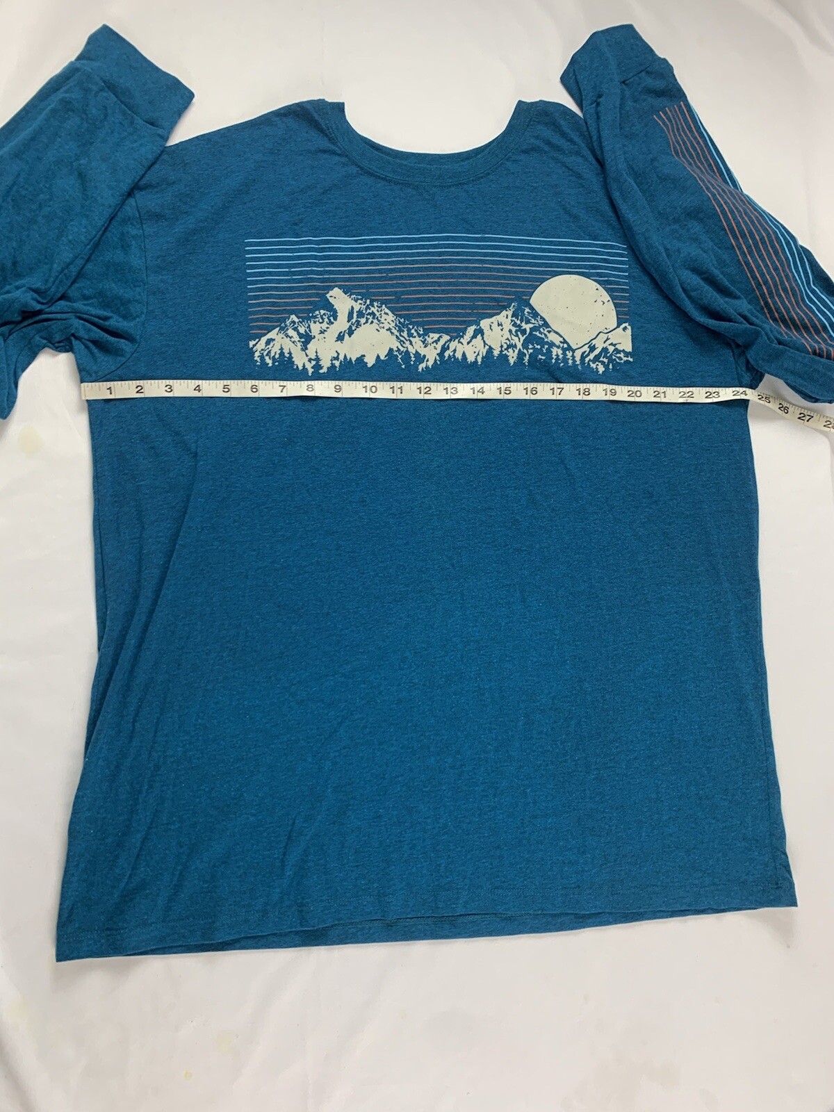 Sonoma T Shirt Mens 2XL Teal Short Sleeve Tee Snow Mountain Graphic XXL Sun Moon gallery