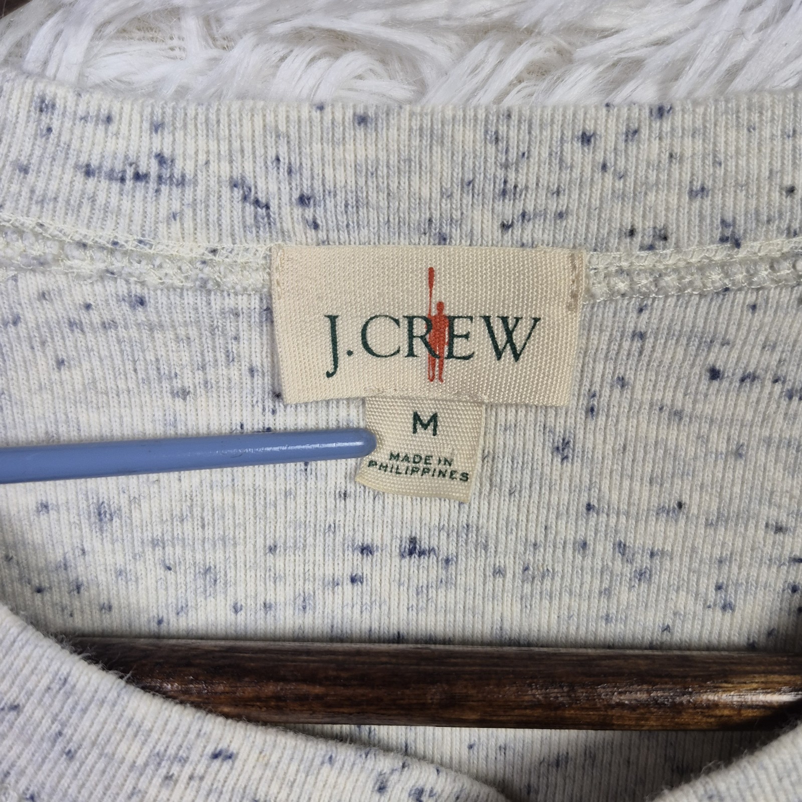 J Crew Heritage Brushed Jacquard Rib Knit Henley Mens M Beige Speckled Oarsman gallery