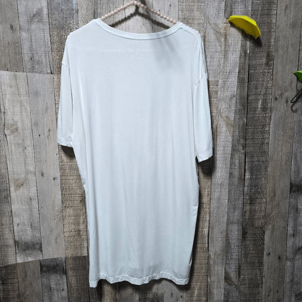 David Archy White Bamboo Blend Basic Tee XXL Minimalist Neutral Everyday Natural gallery