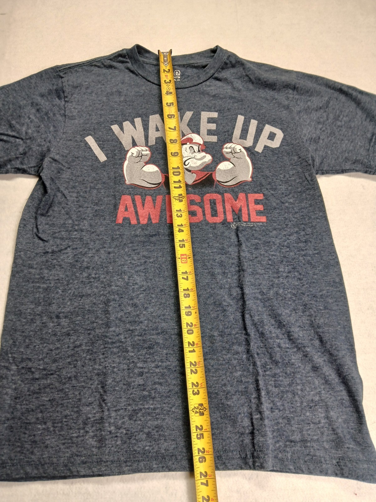 Tee Luv, Popeye T-shirt, Medium, Blue, Tagless Crew Neck Shirt gallery