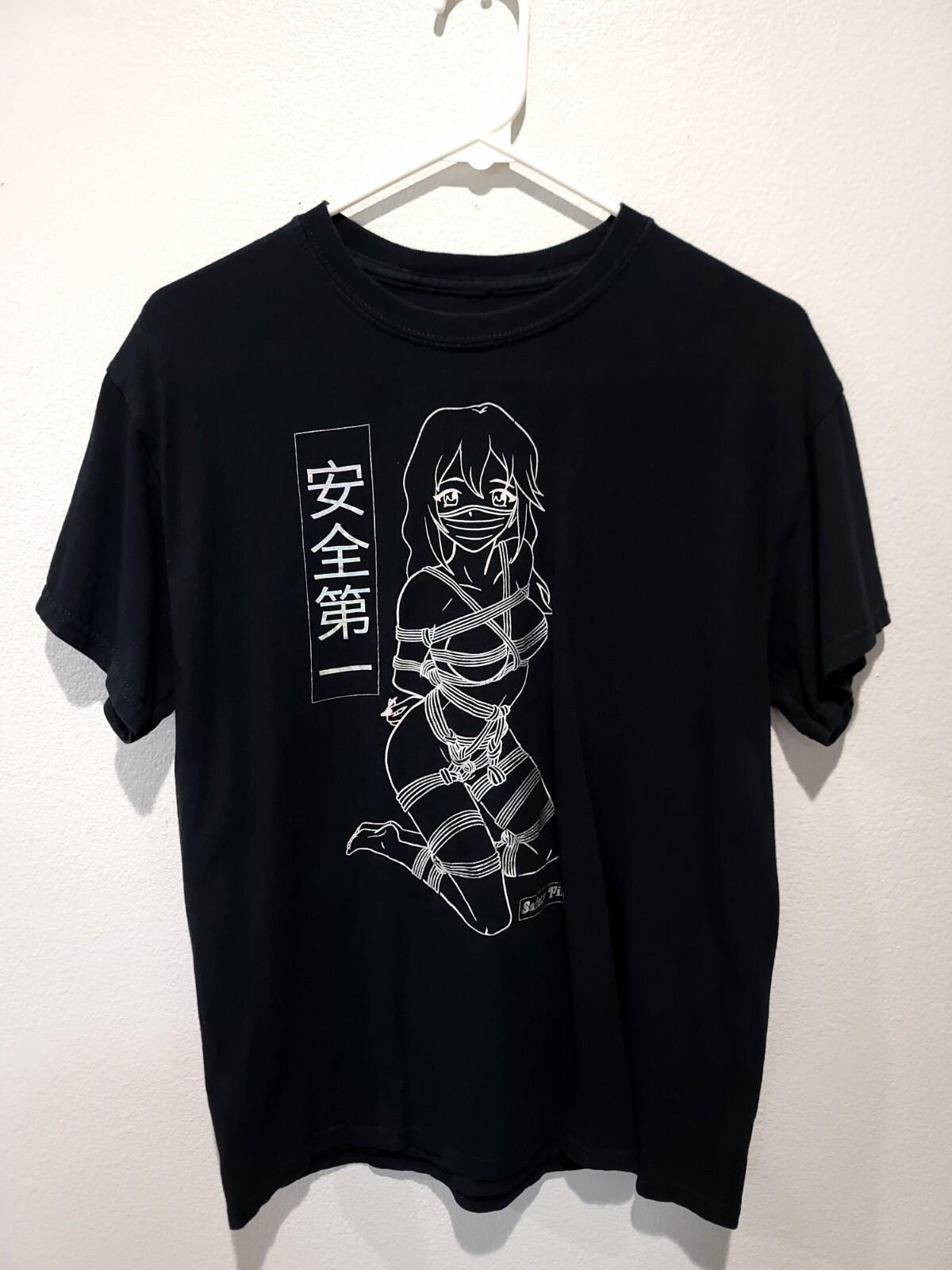 Spencer s since 1947 Adult T-Shirt Reprint Sexy Anime Girl Safety First S-5XL
