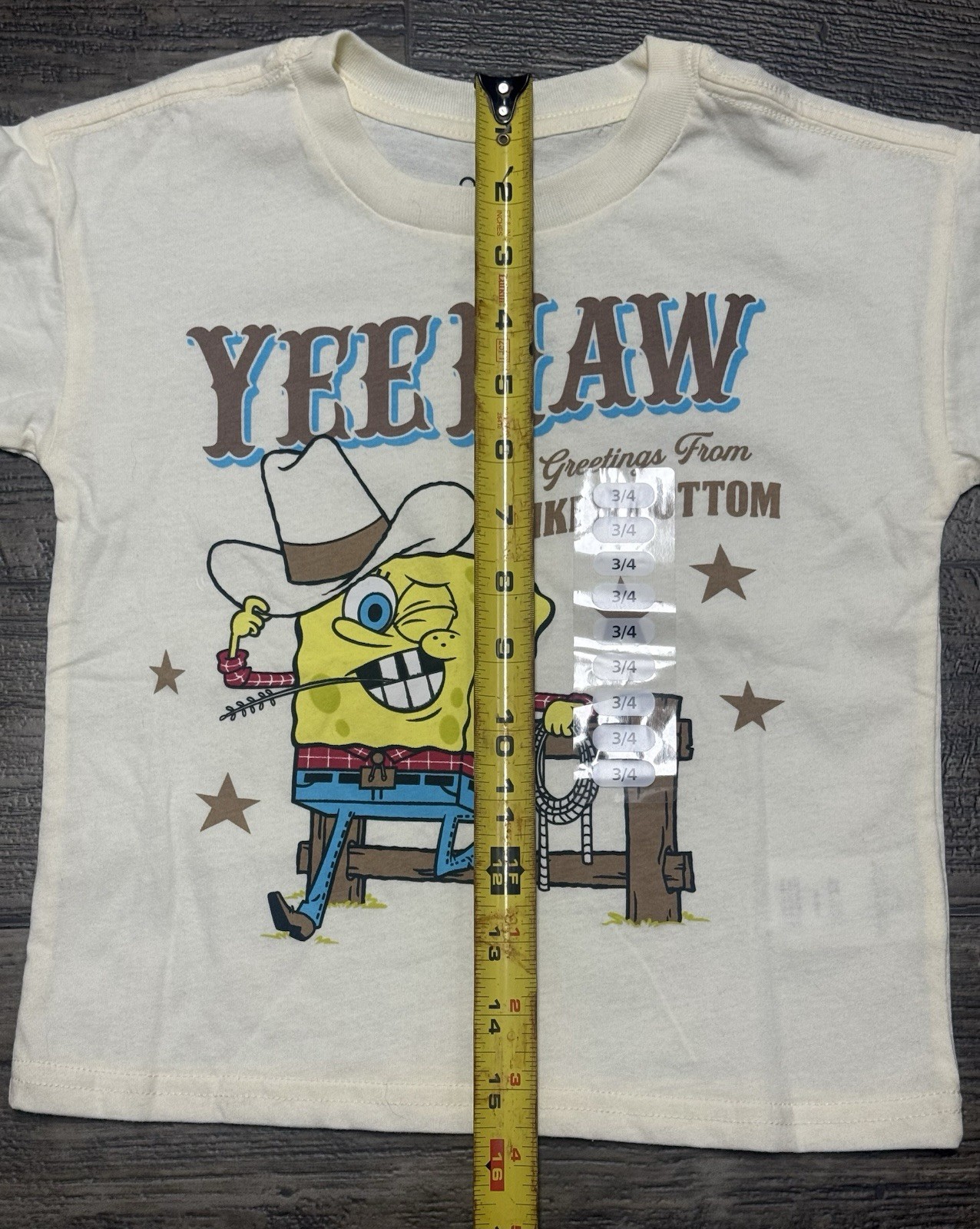 SpongeBob SquarePants Yee Haw Bikini Bottom Toddler T-Shirt Size 3T 4T NWT gallery