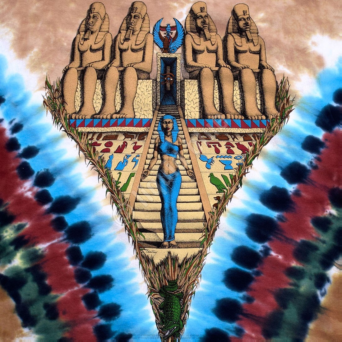 Egyptian Tie-Dye T-Shirt Liquid Blue gallery