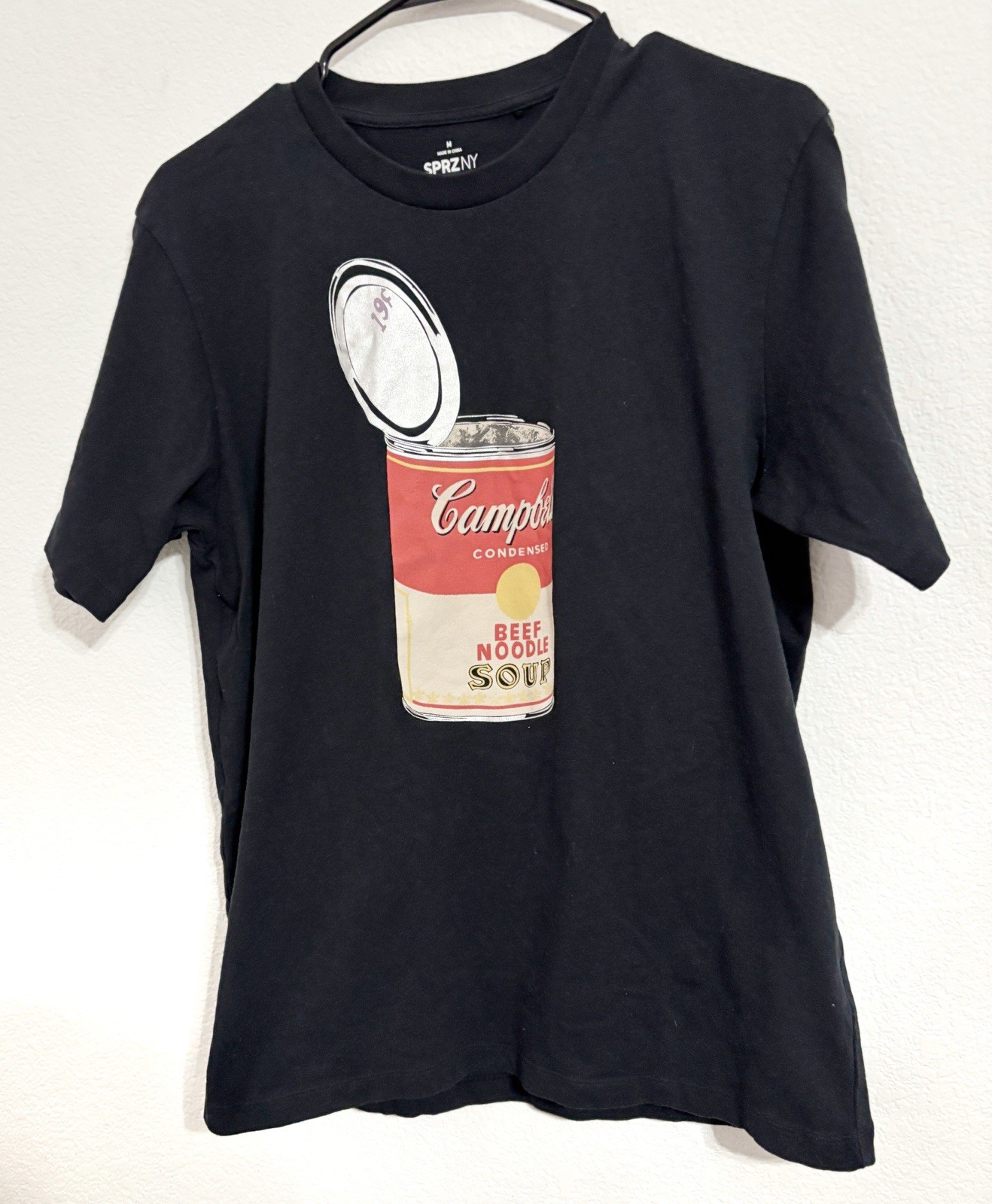 Uniqlo, Men Short Sleeve SPRZ NY Campbells Andy Warhol Shirt Top, Medium
