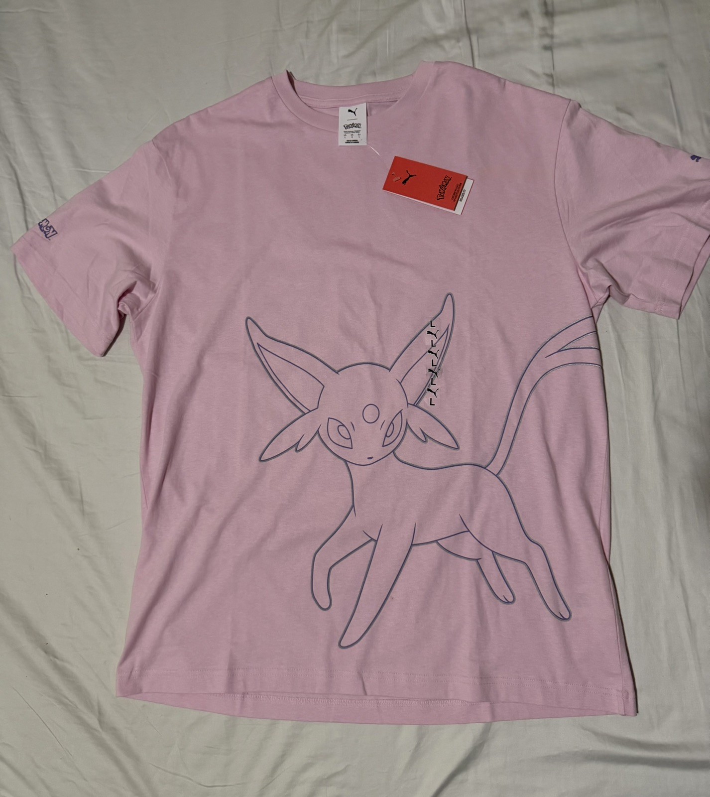 PUMA X Pokémon Relaxed Graphic Crew Neck Short Sleeve T-Shirt Mens Pink LARGE gallery