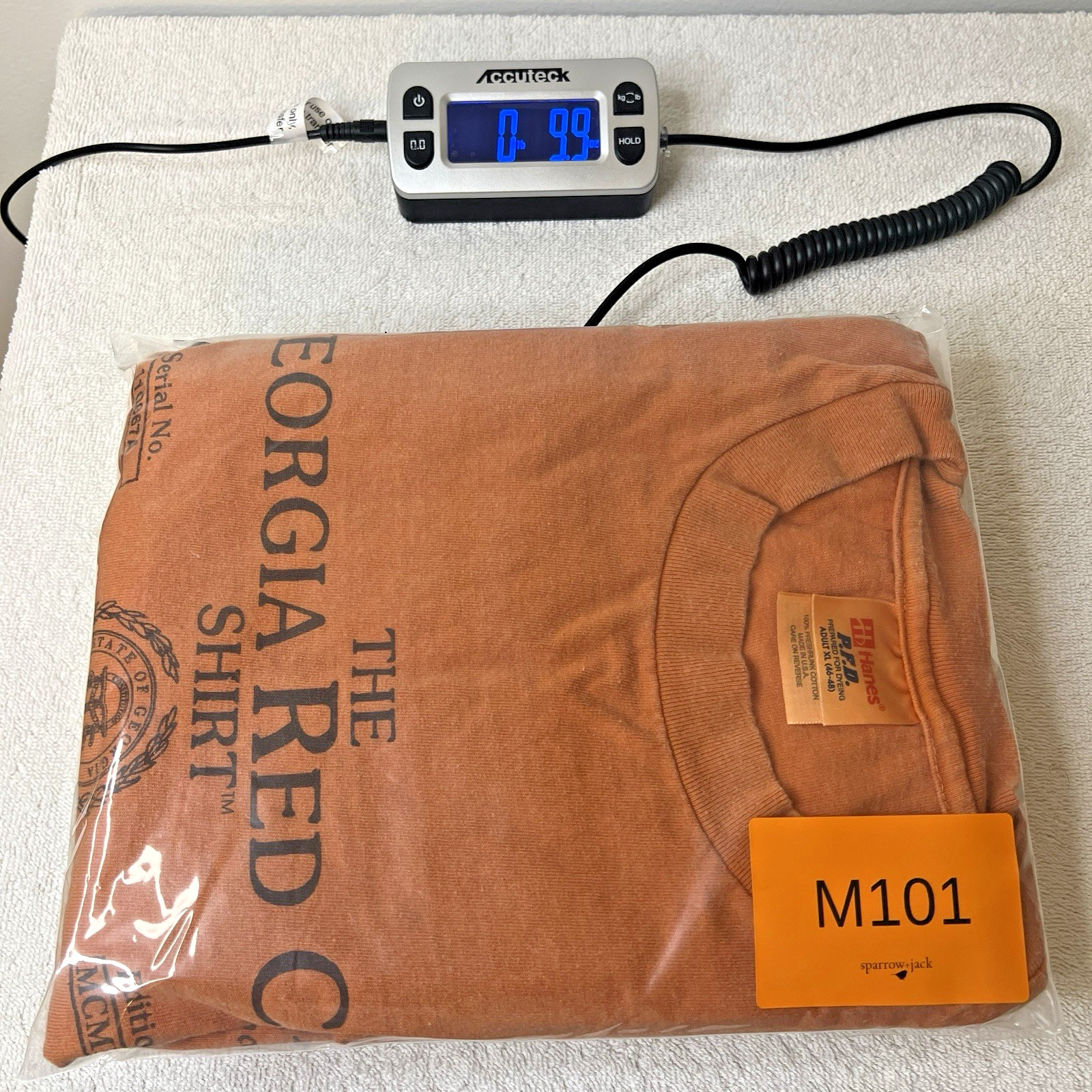 Hanes PFD Georgia Red Clay Shirt XL Made USA Y2K Orange Southern Heritage Tee gallery