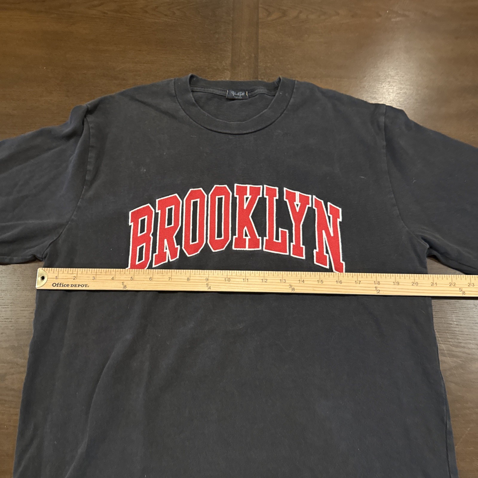 Brandy Melville John Galt Brooklyn Oversized Tee Large - Black & Red Sewn On gallery