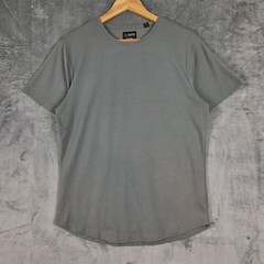 Cuts Shirt Large Gray Pyca Pro Curve Hem Casual Athletic Athleisure Stretch