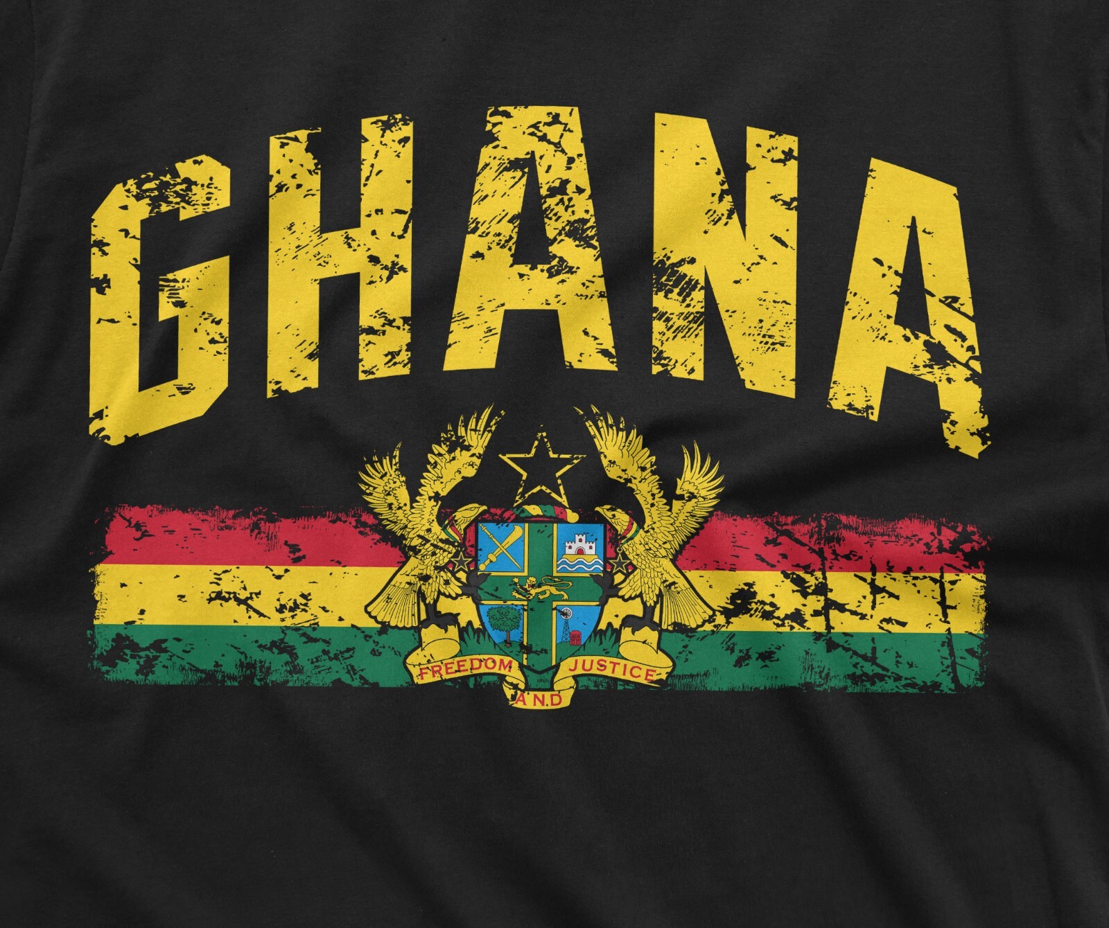 Men's Ghana T-shirt Gaana Adehyeman Patriotic Tee Shirt Country Nationality Gift gallery