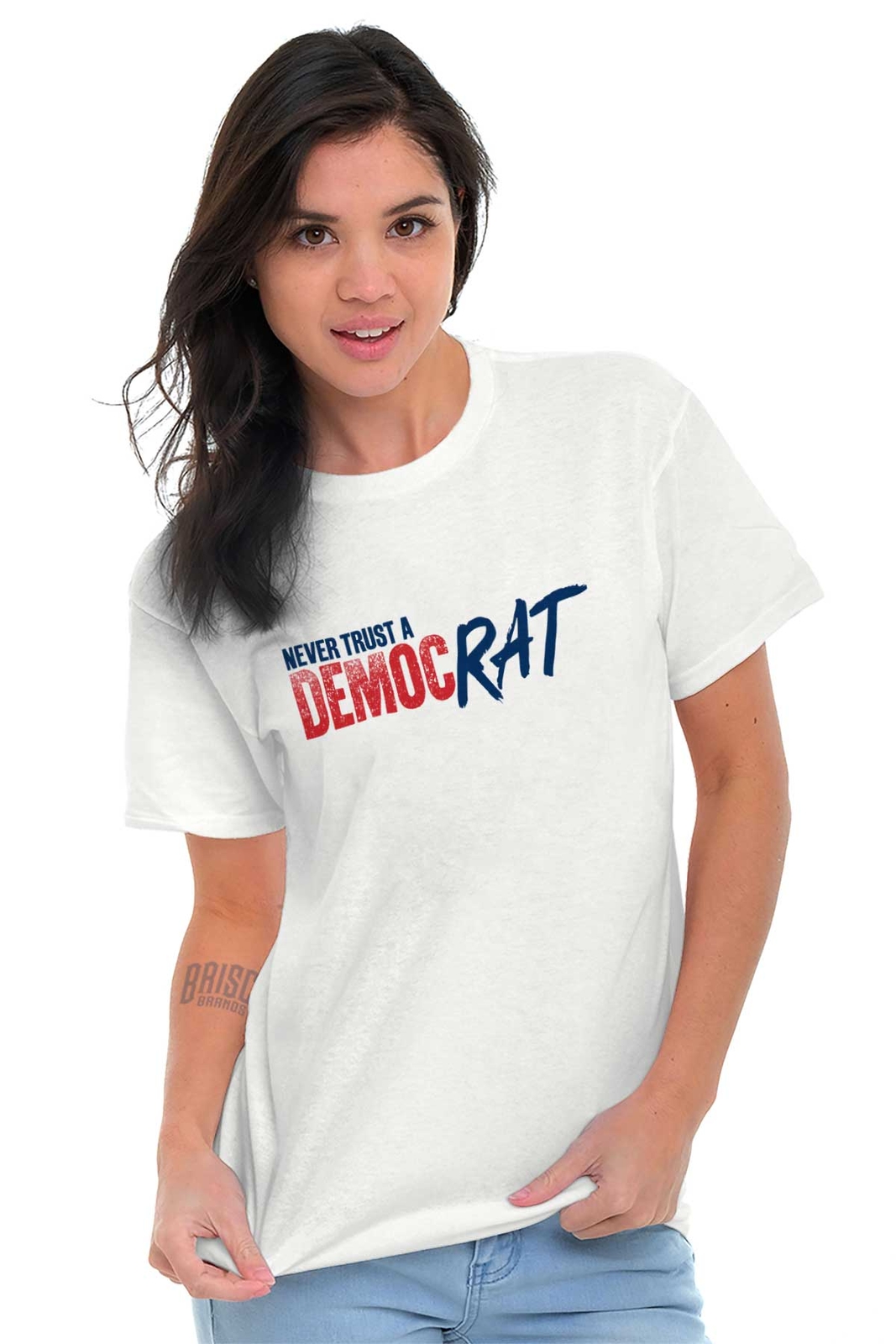 Never Trust A Democrat Rat Political Party Womens or Mens Crewneck T Shirt Tee gallery
