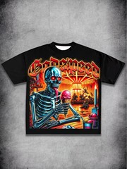 Printed Design – Not Textured/Embroidery/Sequins/Flat Print T-shirt, No Accessor