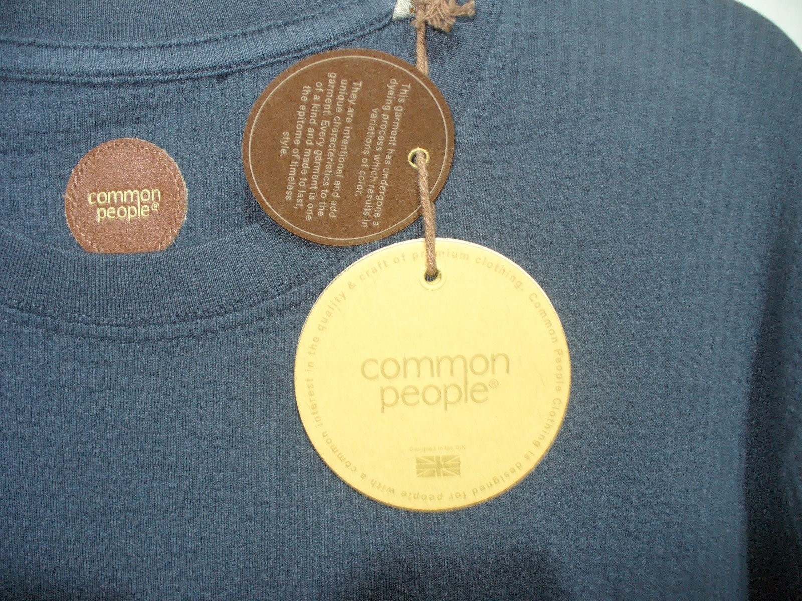 Common People Mens T-shirt Seesucker Blue NWT Size Small gallery