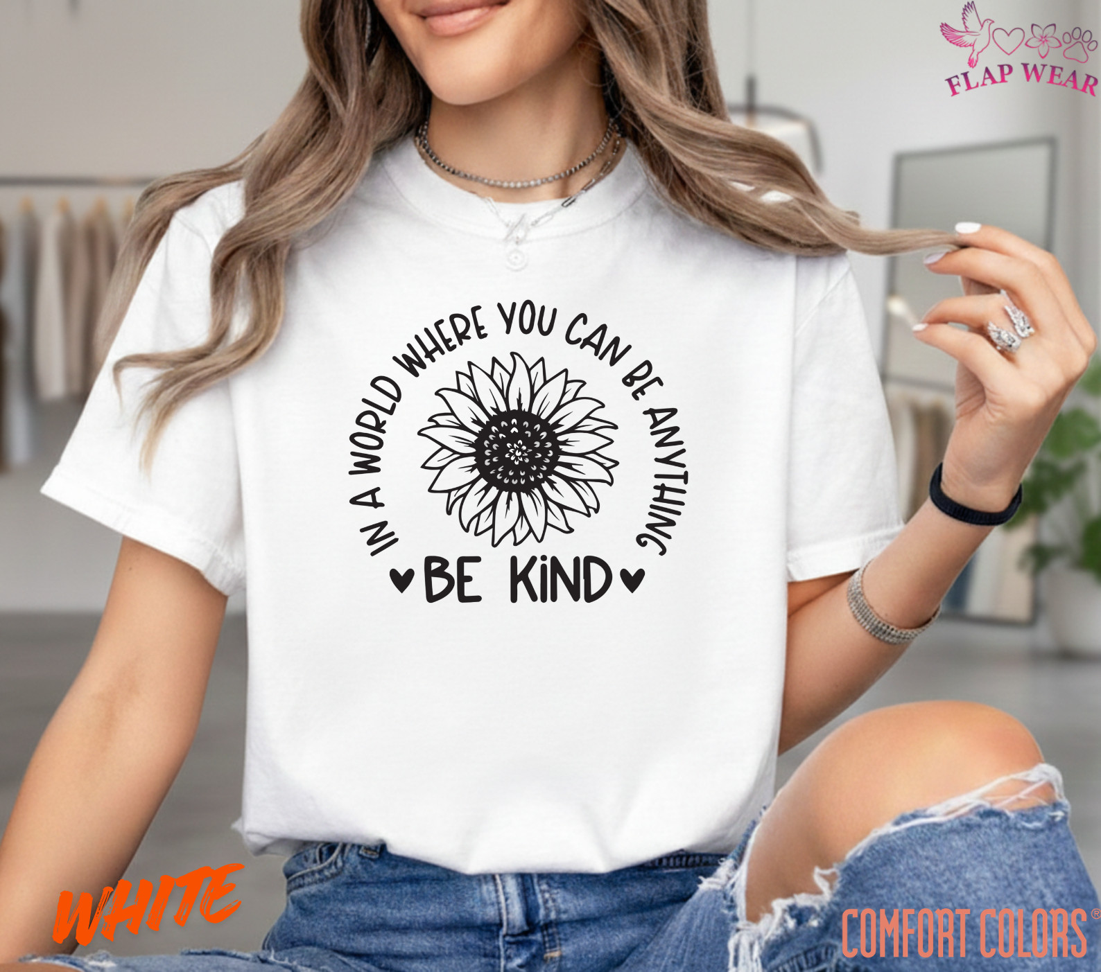 Unisex Be Kind Sunflower T shirt Men T shirt Women valanity Romantic gallery