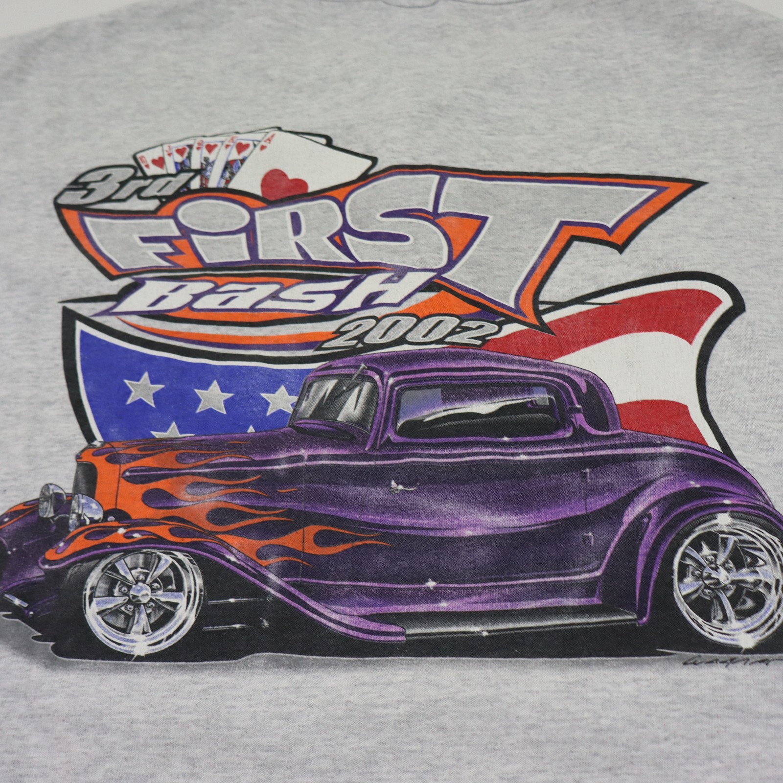 Vintage First Bash 2002 Shirt Mens XL Hot Rod Racing Henley Poker Graphic Tee gallery