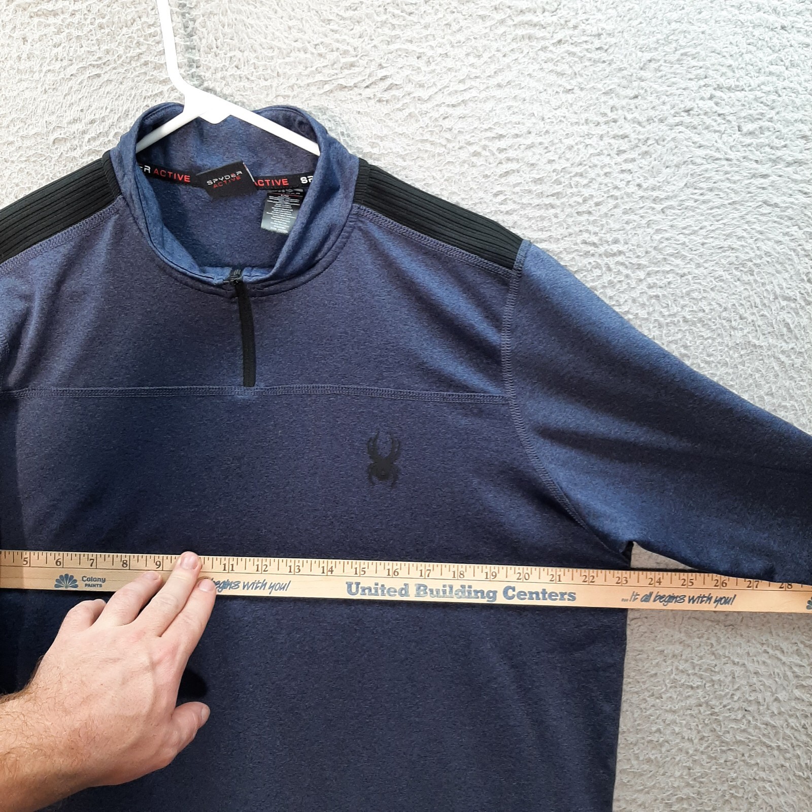 Spyder Shirt Adult Large Blue Black Proweb Athleisure Jogging Gym Sports Mens gallery