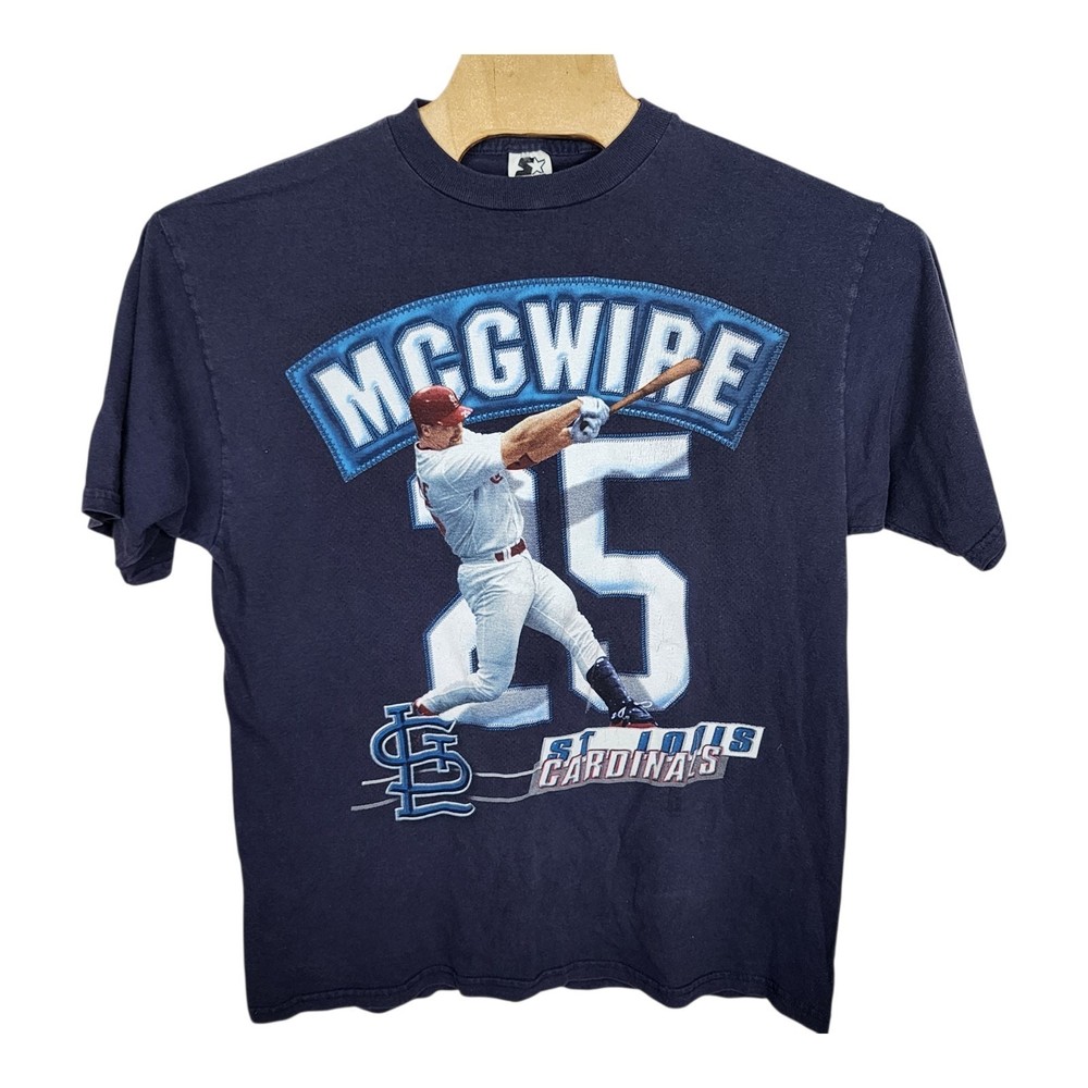 Vintage Men’s Starter St. Louis Cardinals Mark McGwire T Shirt blue Large L