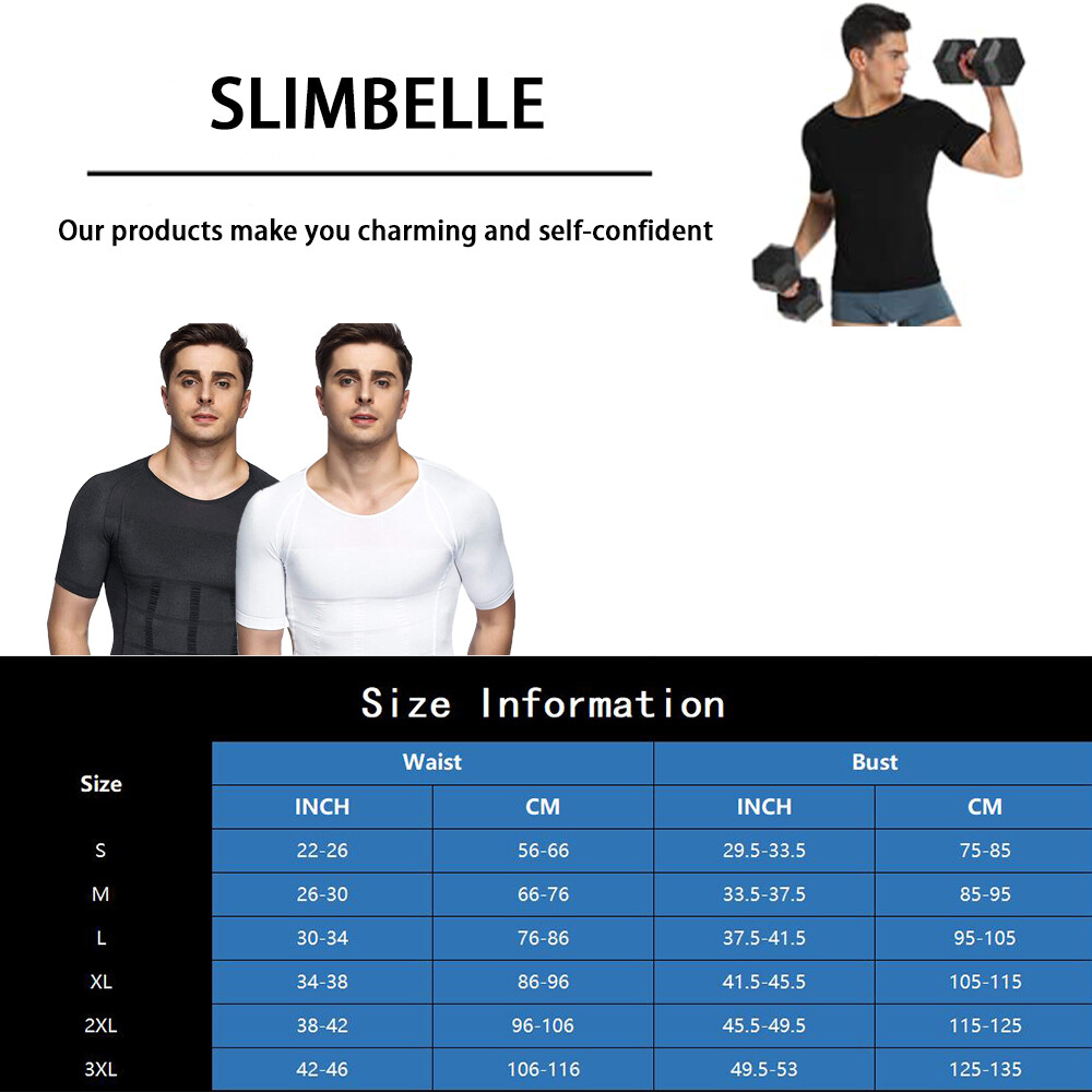 Men Crewneck Pullover T-Shirt Compression Shaper Tummy Control Slimming Tank Top gallery