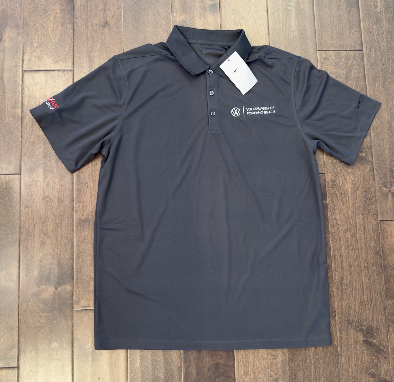 NWT Nike Volkswagen Of Pompano Beach Polo Golf Shirt Mens Size L DC1963-060 gallery