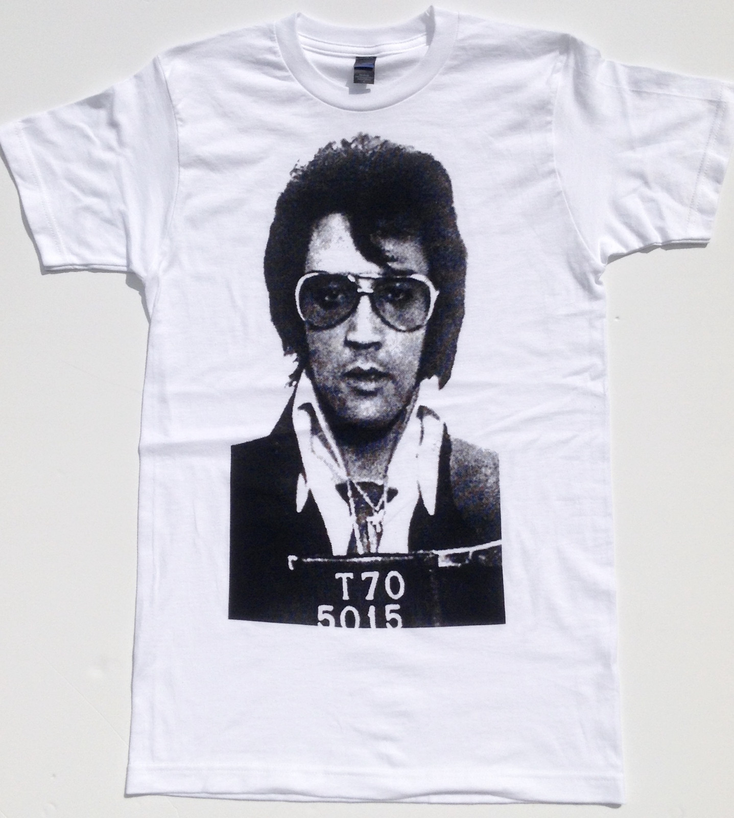 ELVIS MUGSHOT TEE $25 SIZES S-3XL FREE SHIP ROCK OUTLAW NEW GRAPHIC T-SHIRT