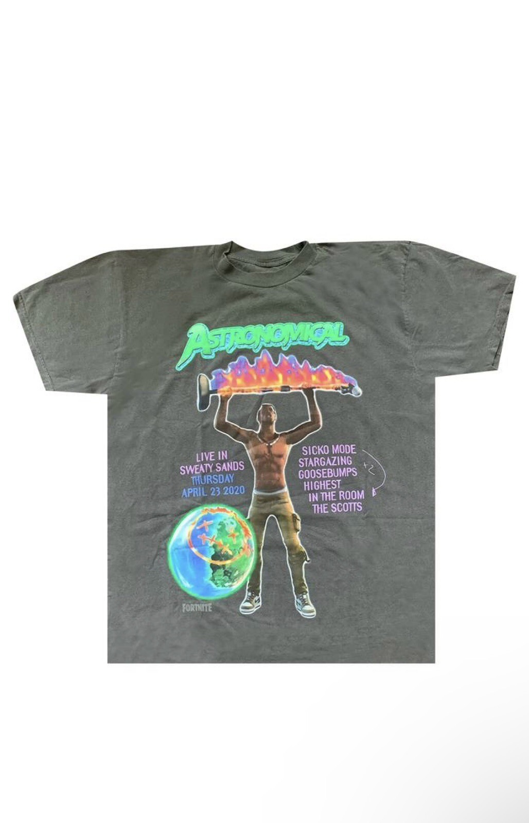 Cactus Jack By Travis Scott Back Bling T-shirt Graphite Washed Black gallery