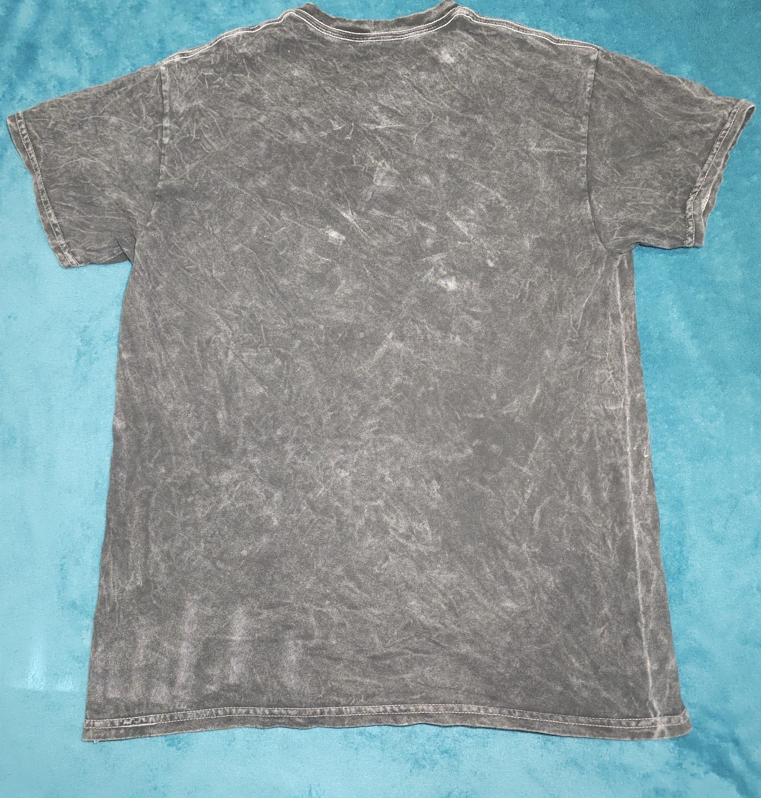 Nirvana Logo Black Acid Wash Short Sleeve Cotton T-Shirt Men's M gallery