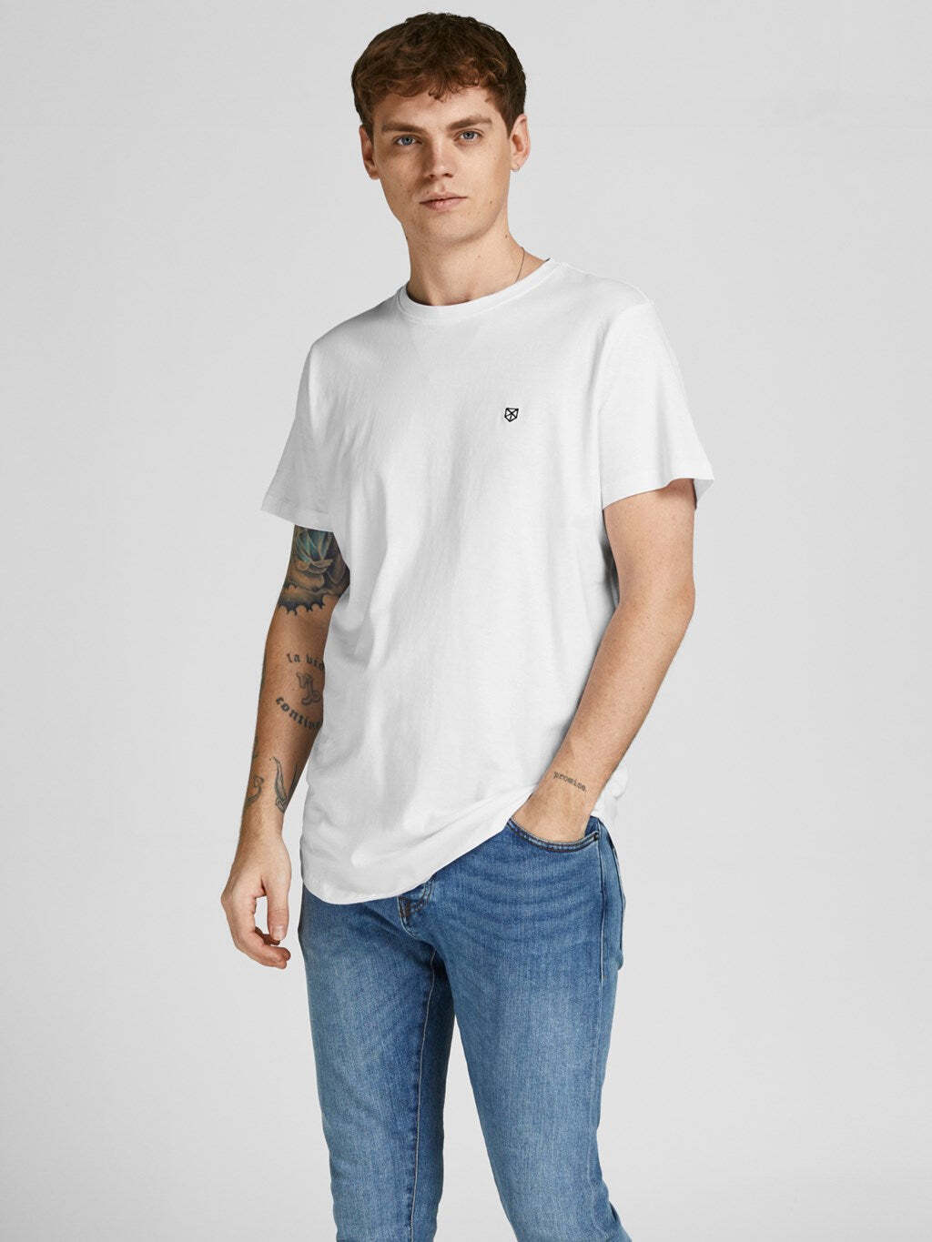 Jack & Jones 5 Pack JPRBLABRODY 100% Cotton Crew Neck T-Shirts - Assorted