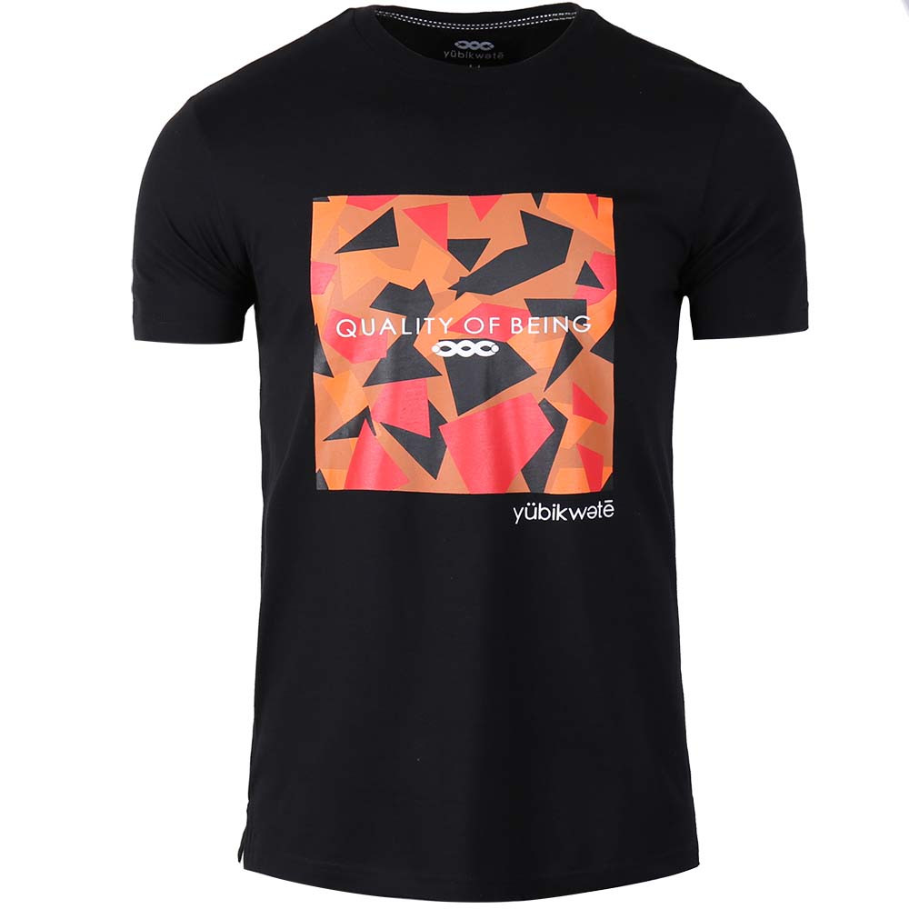2025 Geometric Pattern Tee Yubikwete - Unisex Crew Neck Solid Color Cotton gallery