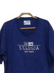 Exotic Embroideries – Navy Blue Embroidered Tee-shirt, Short Sleeves, Crew Neck,