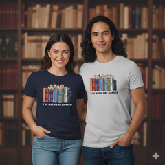 Books lover printed round neck short sleeve T-Shirt Unisex