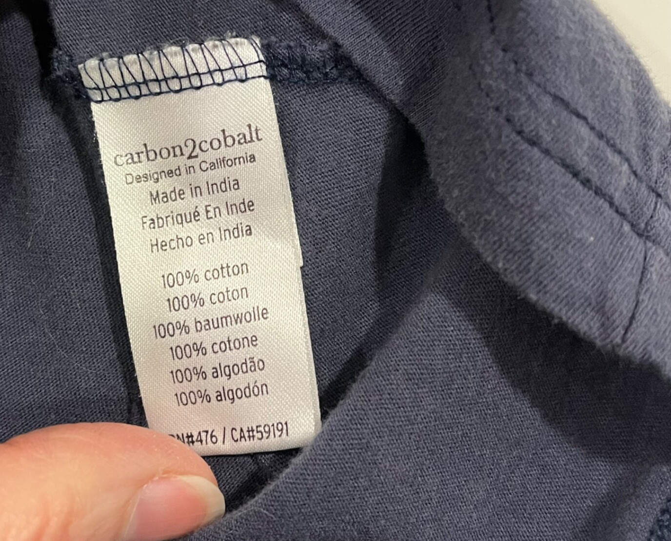 Carbon2Cobalt Mens Long Sleeve Blue T-Shirt Sz M Japanese Fire/Earth Design Soft gallery
