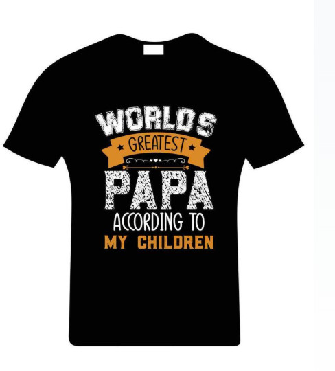 World's Greatest Papa T-Shirt Funny Father's Day Short Sleeve All Size Shirt gallery