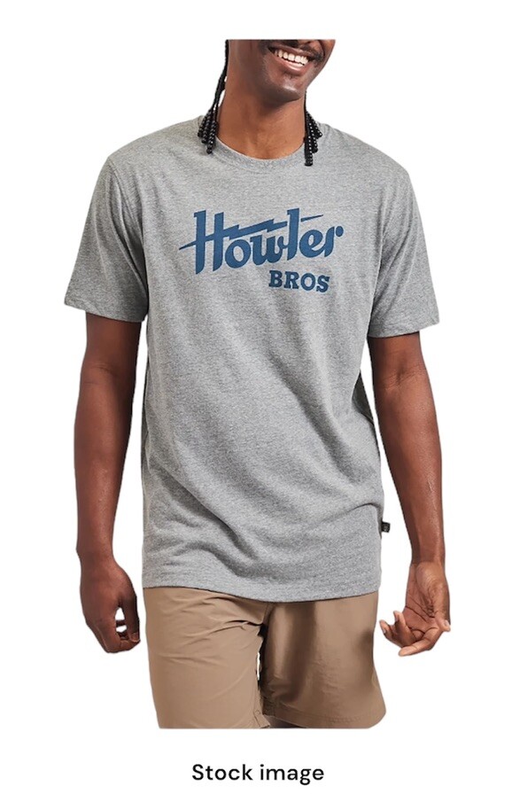 NEW Howler Bros Men’s Logo Select T Howler Electric Shirt 50/50 Size 2XL Grey gallery