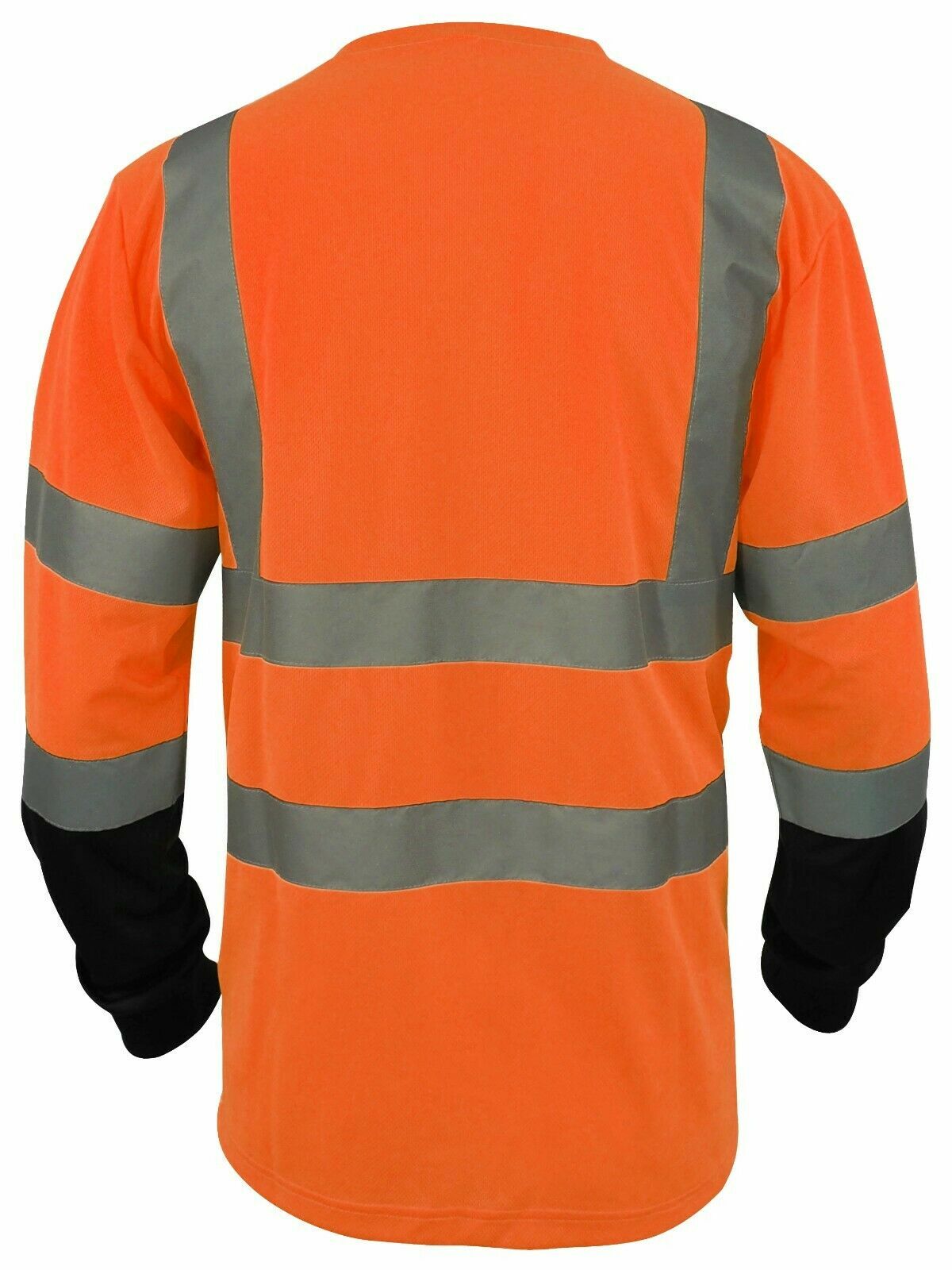 Hi Vis Safety T Shirt ANSI Class 3 Long Sleeve Reflective Tape with Black Bottom gallery