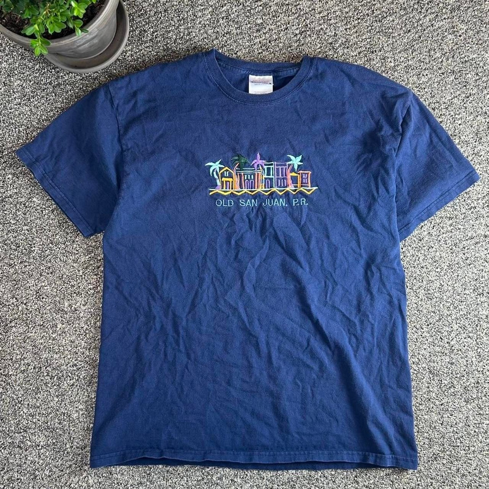 Unbranded Men's Blue and Navy T-shirt gallery