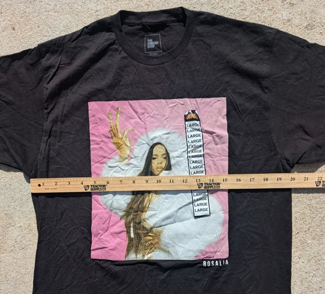 Rosalia Graphic T Shirt Large Black The Thread Shop Pop Star Tee New gallery
